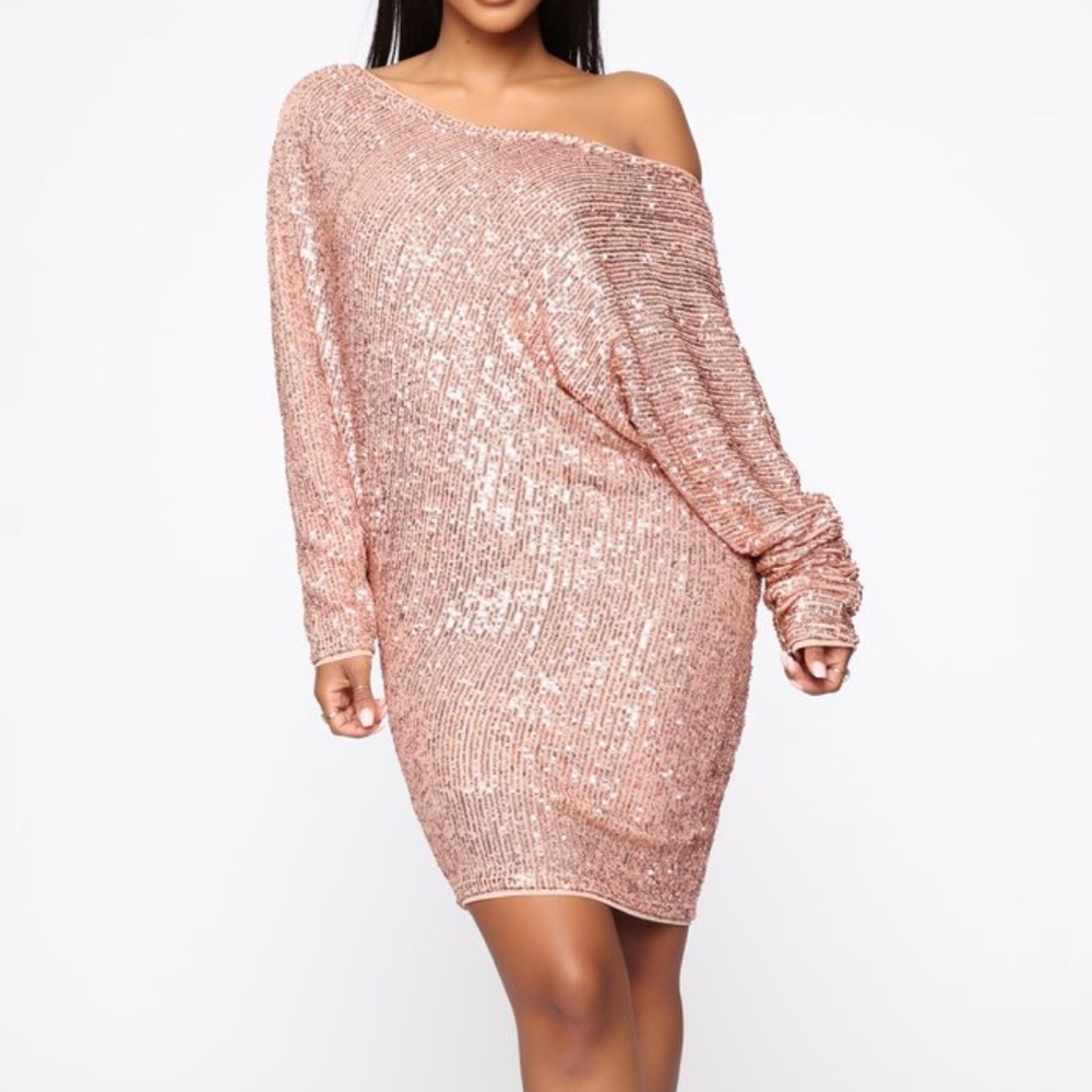 FashionNova Never Enough Sequin Mini Dress